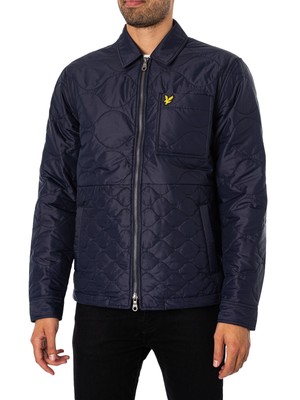 

Мужская стеганая рубашка Lyle - Scott, синяя, Синий, LW1912V-Z271