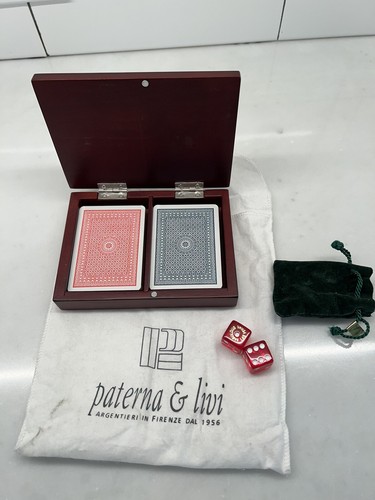 paterna & livi sterling silver card playing set, made in Italy from famous maker