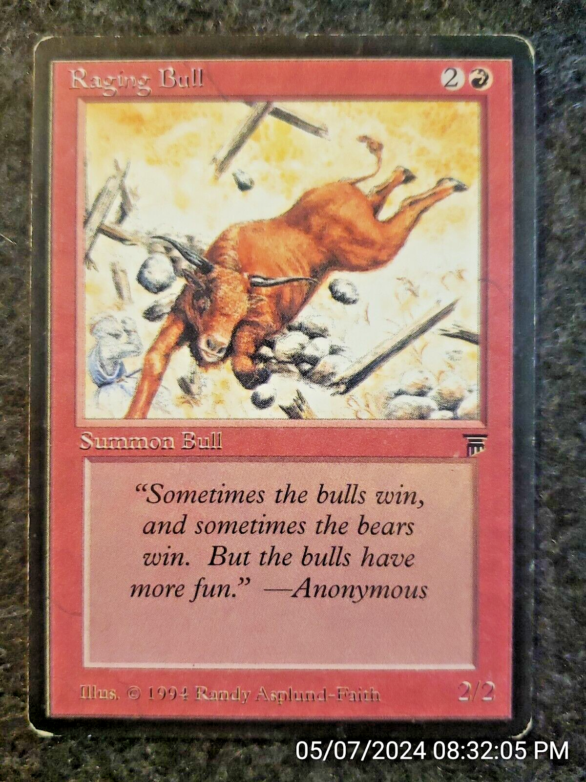 MTG - Raging Bull (LEGENDS ) - Magic the Gathering - (DS3D1F8) | eBay