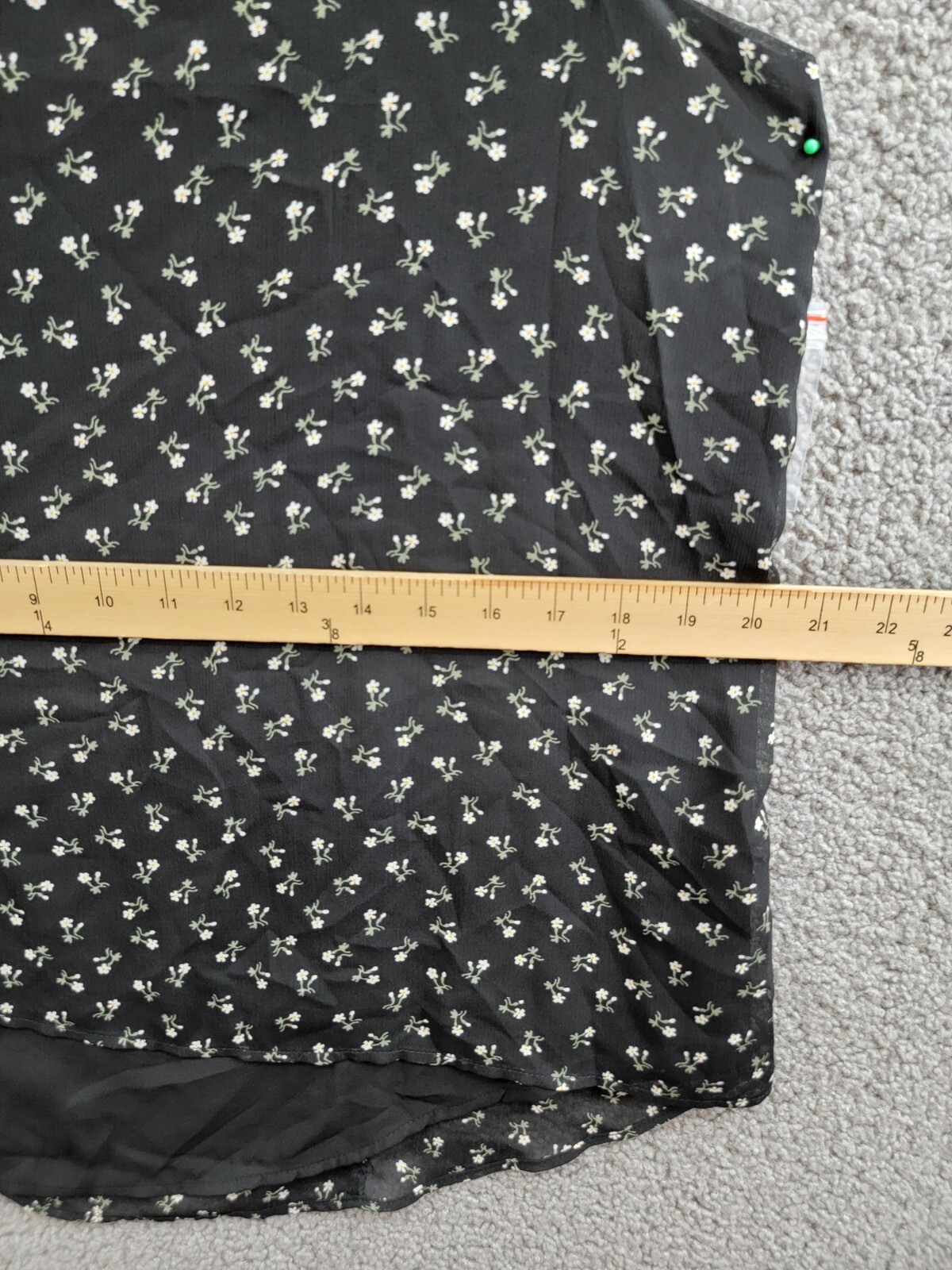 Vince Camuto Floral Crewneck Keyhole-Back Tank Top Women's S Rich Black Pullover - Picture 6 of 16