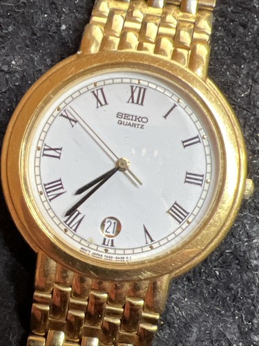 Vintage Seiko Japan Rare Gold Tone Mens Watch 7N22 6A00 Vintage Seiko Japan Rare Gold Tone Mens Watch 7N22 6A00