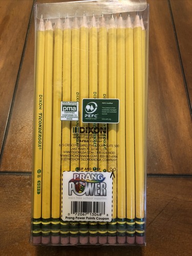 Ticonderoga Premium Wood Pencils, Sharpened #2 Lead, Yellow, 48 Count