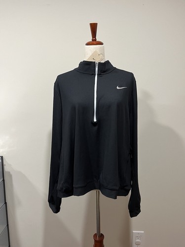 みりあん☺︎⑨ Nike Mens Dri-Fit ELEMENT TOP HZ TM BLACK-TM WHIT - Paragon