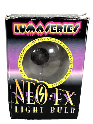 Vintage 90's Neo FX Bulb Lumaseries Sunburst Flickering Lamp Bulb In Box Works