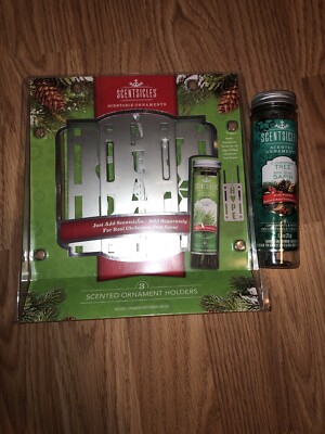 Holiday Scenticles 3 Scented Ornament Holders + 6 Scented Mon Beau Sapin Sticks