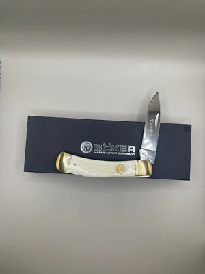 Boker Gentleman's Lockback Folding Knife, White Bone Handles 110250WB