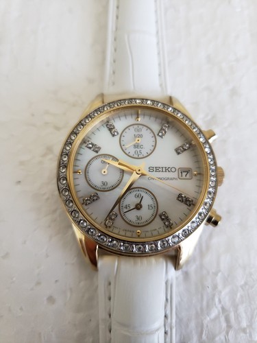 さささ Exc+5] Seiko 7T92-0DW0 Chronograph Black Dial Quart Men's