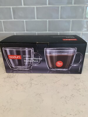 Bodum Bistro Double Wall Mug, 15 Oz, Set of 2 - 10608-10US