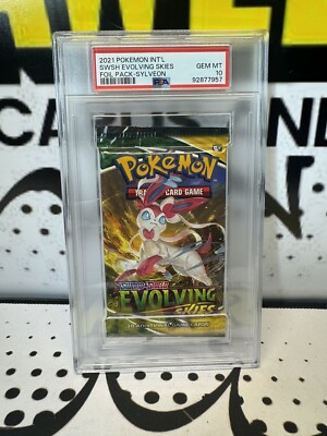 PSA 10 Evolving Skies Booster Pack Sylveon Artwork 2021 Pokemon Sealed Gem