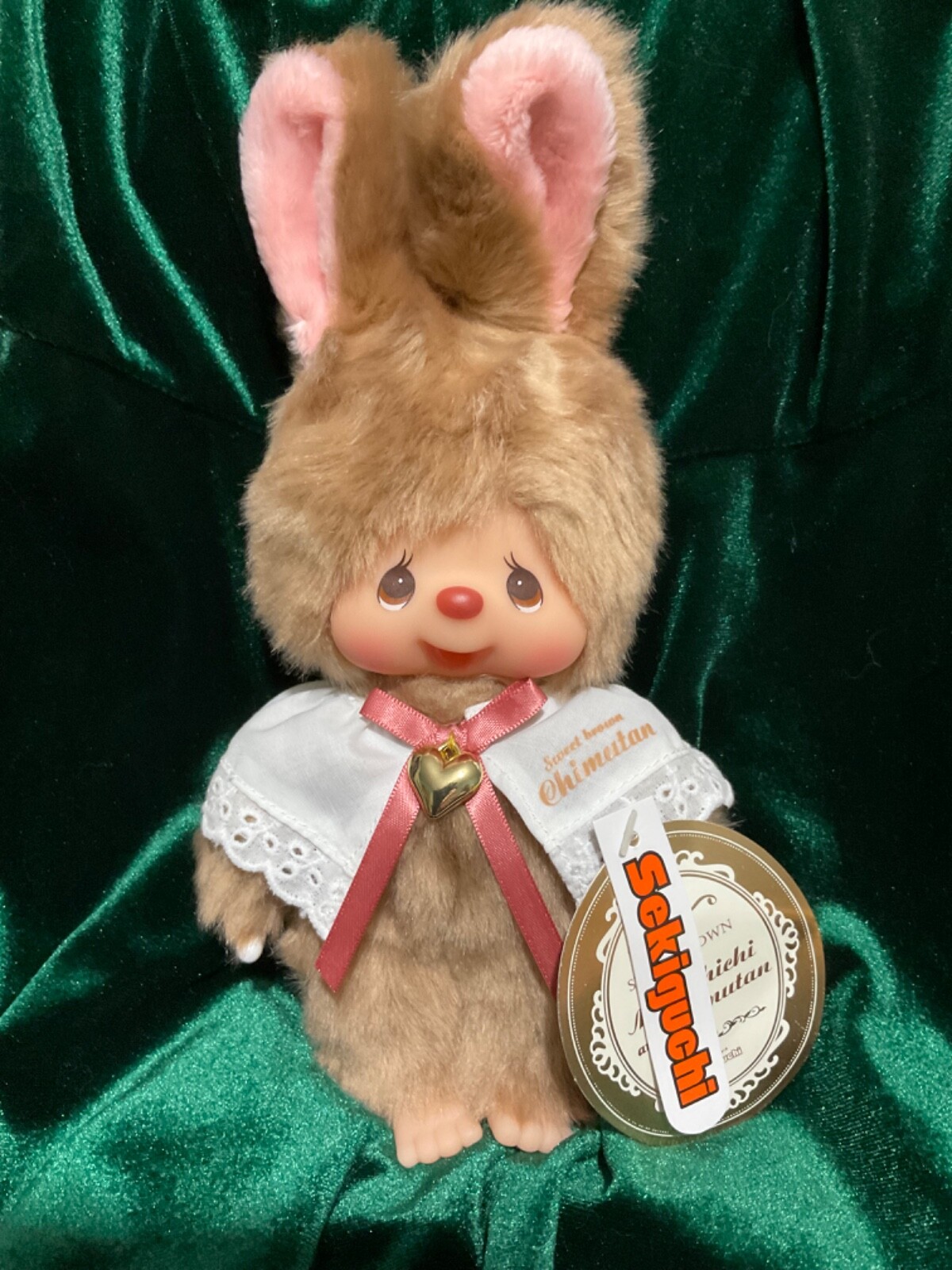 MONCHHICHI Mascot Friends Sweet Brown Chimutan Bunny Doll 8