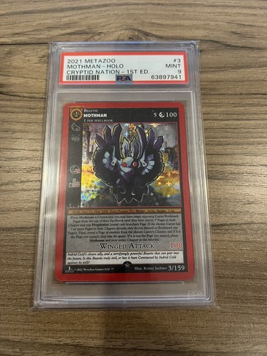 Mothman holo 1st edition PSA10 モスマン 2021 Metazoo Games Metazoo Cryptid Nation Mothman-Reverse
