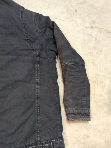 LEVIS Black Thermal Lined LNM8CC046 Double Pocket Denim Trucker Jacket Men's L