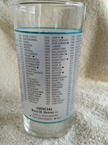 1995  KENTUCKY DERBY 121 OFFICAL MINT JULEP GLASS