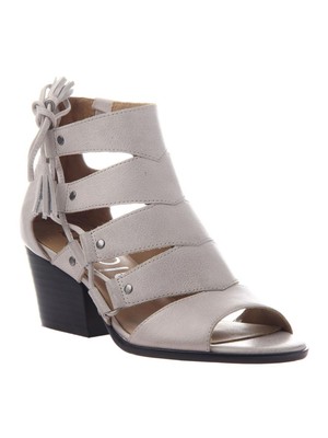 

NICOLE Womens Beige Ghillie Lacing Tatiana Кожаные сандалии-гладиаторы на каблуке, Бежевый, TATIANA