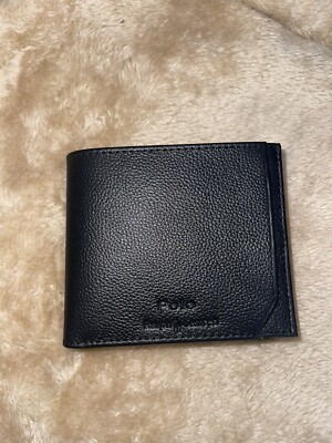 Polo Ralph Lauren Pebbled Leather Billfold Coin Wallet With Card Slot Wallet
