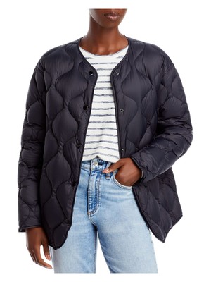 

Женская черная стеганая зимняя куртка на пуговицах RAG - BONE с поясом, Черный, WAW21F2005MF05