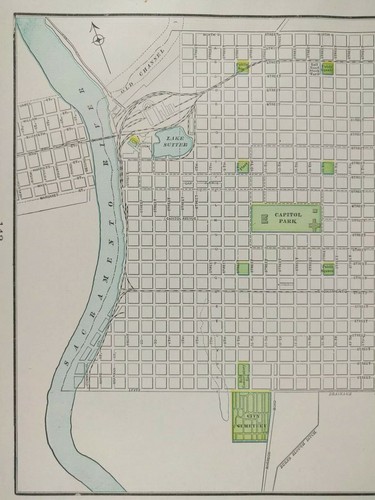 Vintage 1901 SACRAMENTO CALIFORNIA Map 14
