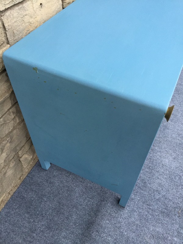 Art Deco Norman Simmons Furniture Bel Geddes Enameled Metal Desk Vanity Dresser