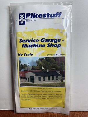 HO Scale 541-0009 Pikestuff Service Garage Machine Shop Unbuilt KIT