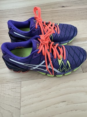 ASICS Gel Kinsei 5 Womens Shoes Running Sneakers Purple Orange Size 6.5