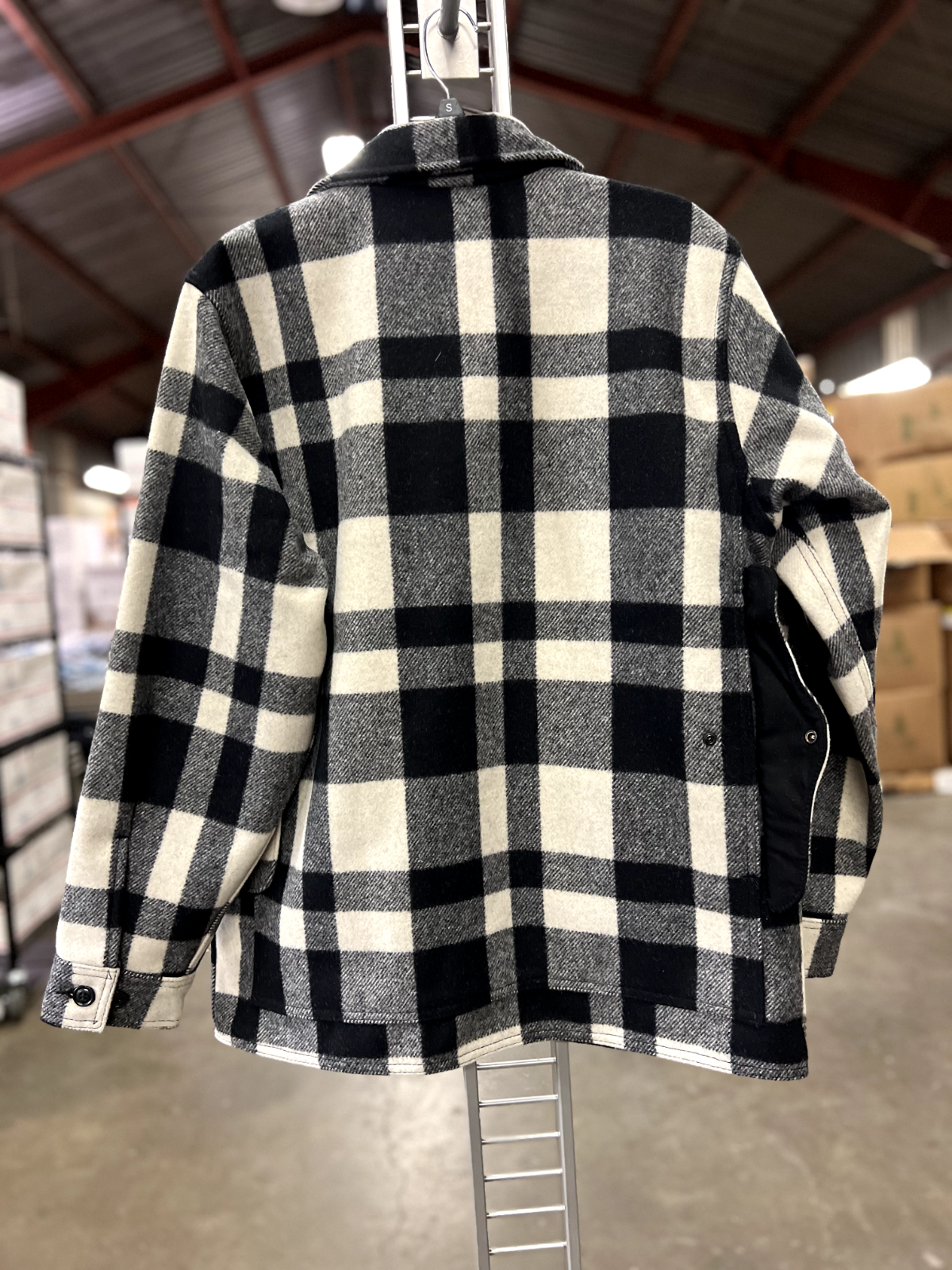 Pre-owned Filson Cc  Black Plaid Wool Mackinaw Cruiser Mens Medium Outdoor Flannel $495