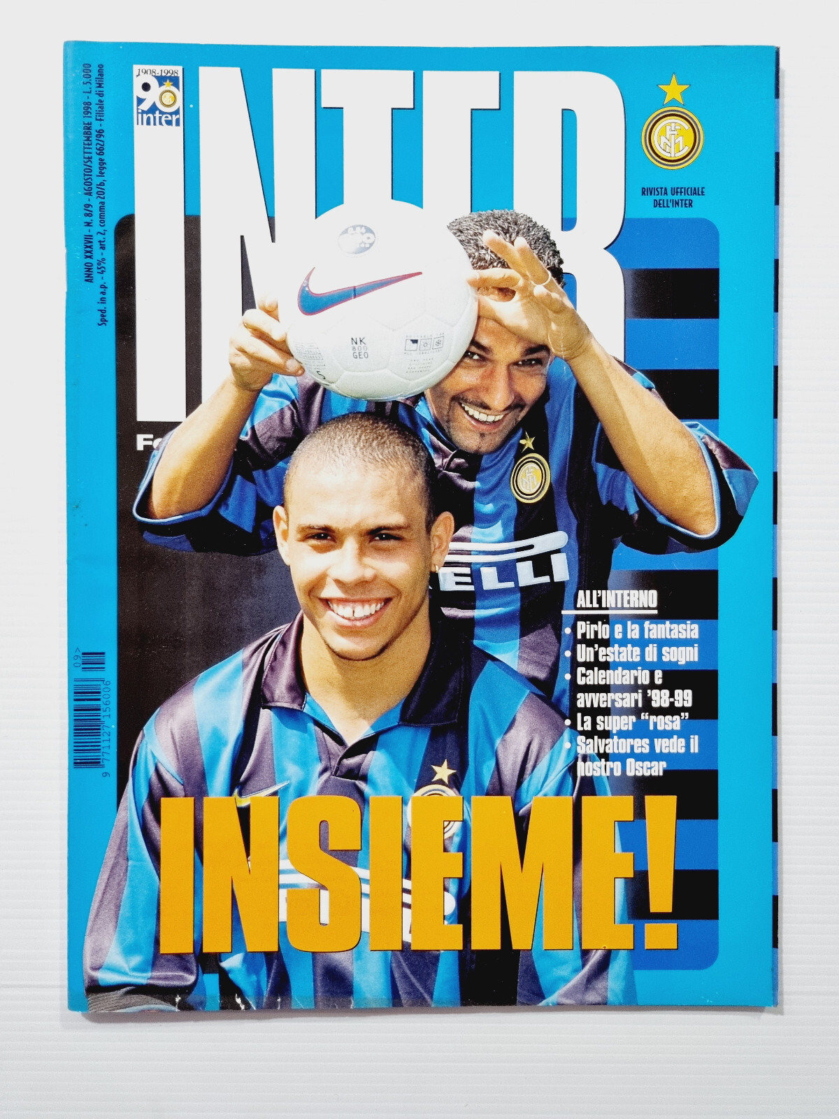 Rare Inter Football Club 7/8 July-August 1978 Victory Coppa