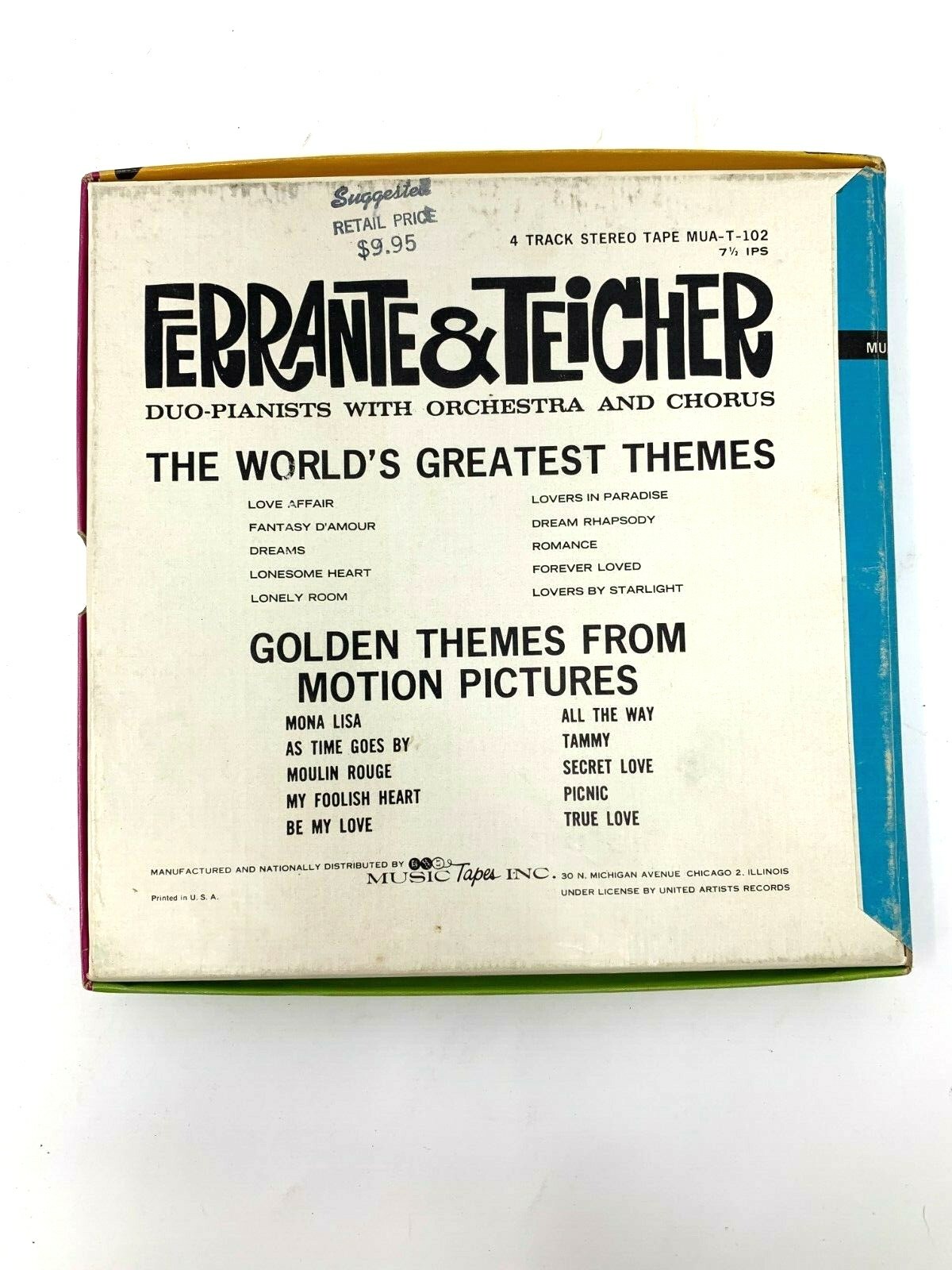 Ferrante & Teicher Worlds Greatest 4-Track Stereo Reel to Reel Tape / 7.5 IPS