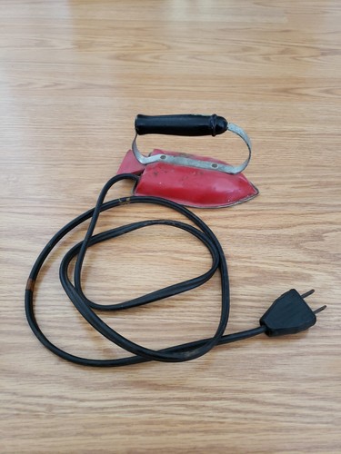 Vintage Electric Toy Iron Red-Works