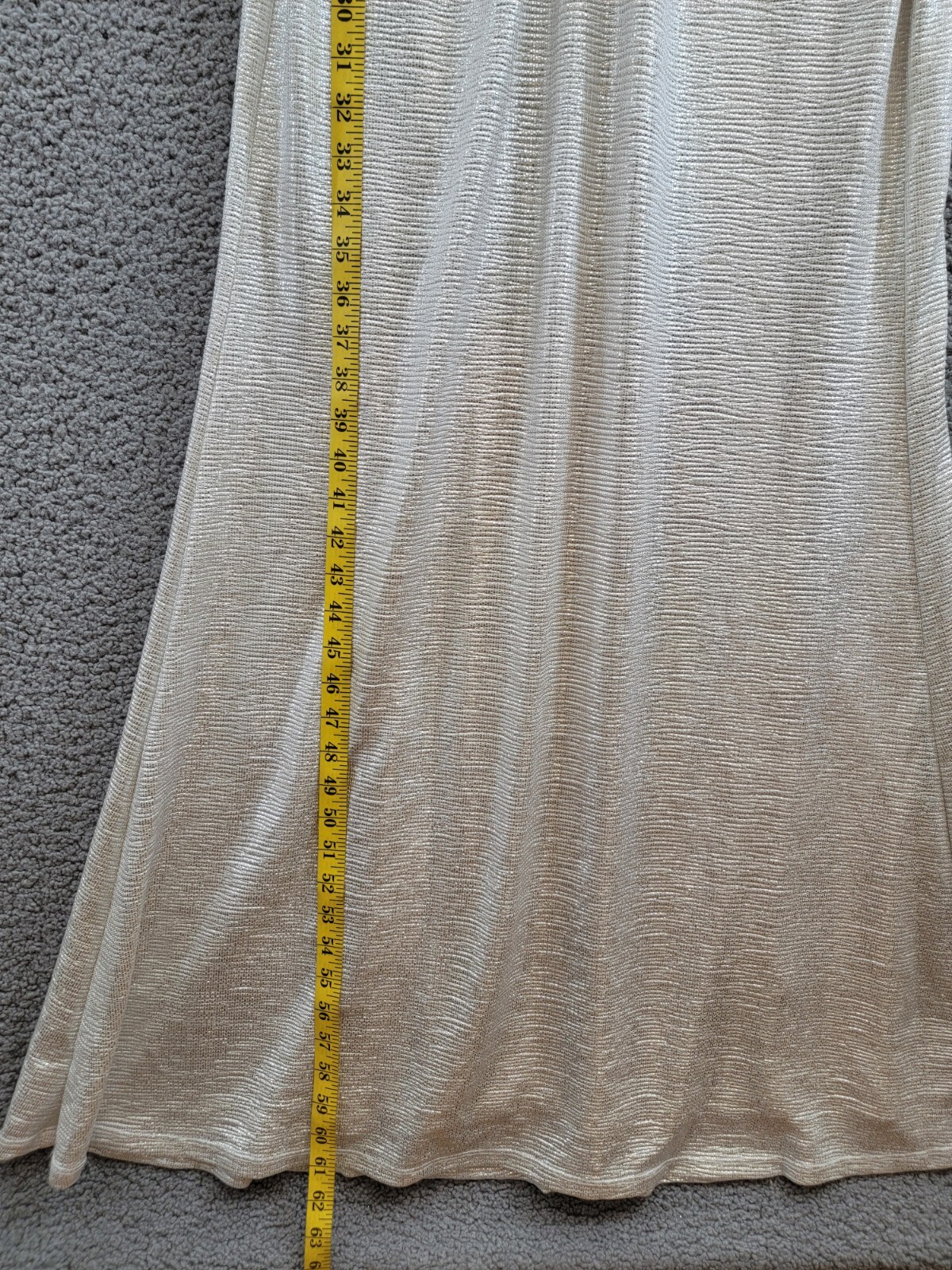 Lauren Ralph Lauren Twist-Front Cape-Overlay Gown Women's 8 Winter Cream V-Neck - Picture 8 of 18