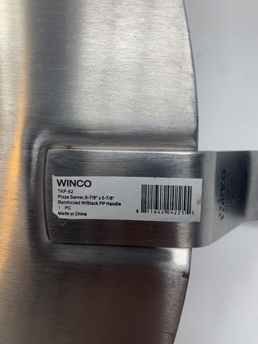 NEW Winco TKP-62, 6.88x5.88-Inch Pizza Server with Stainless Steel Blade Black H