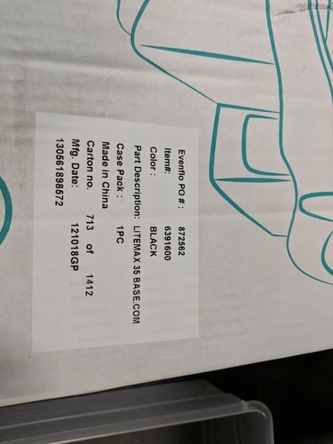 Evenflo LiteMax Infant Car Seat Base, Black damaged dirty boxes