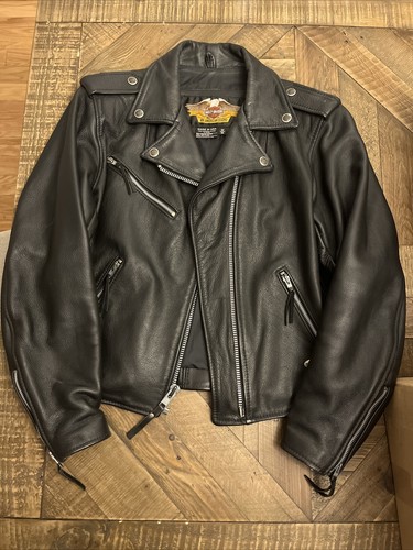 美品 Harley-Davidson Double Leather Jacket Harley Davidson Men CORONA Skull 3N1 Leather Jacket Large