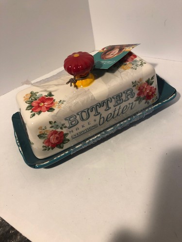 The Pioneer Woman Vintage Floral Butter Dish 