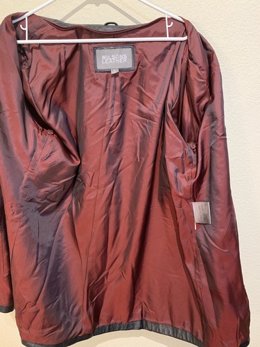 Wilsons Womens Black Leather Coat Size L