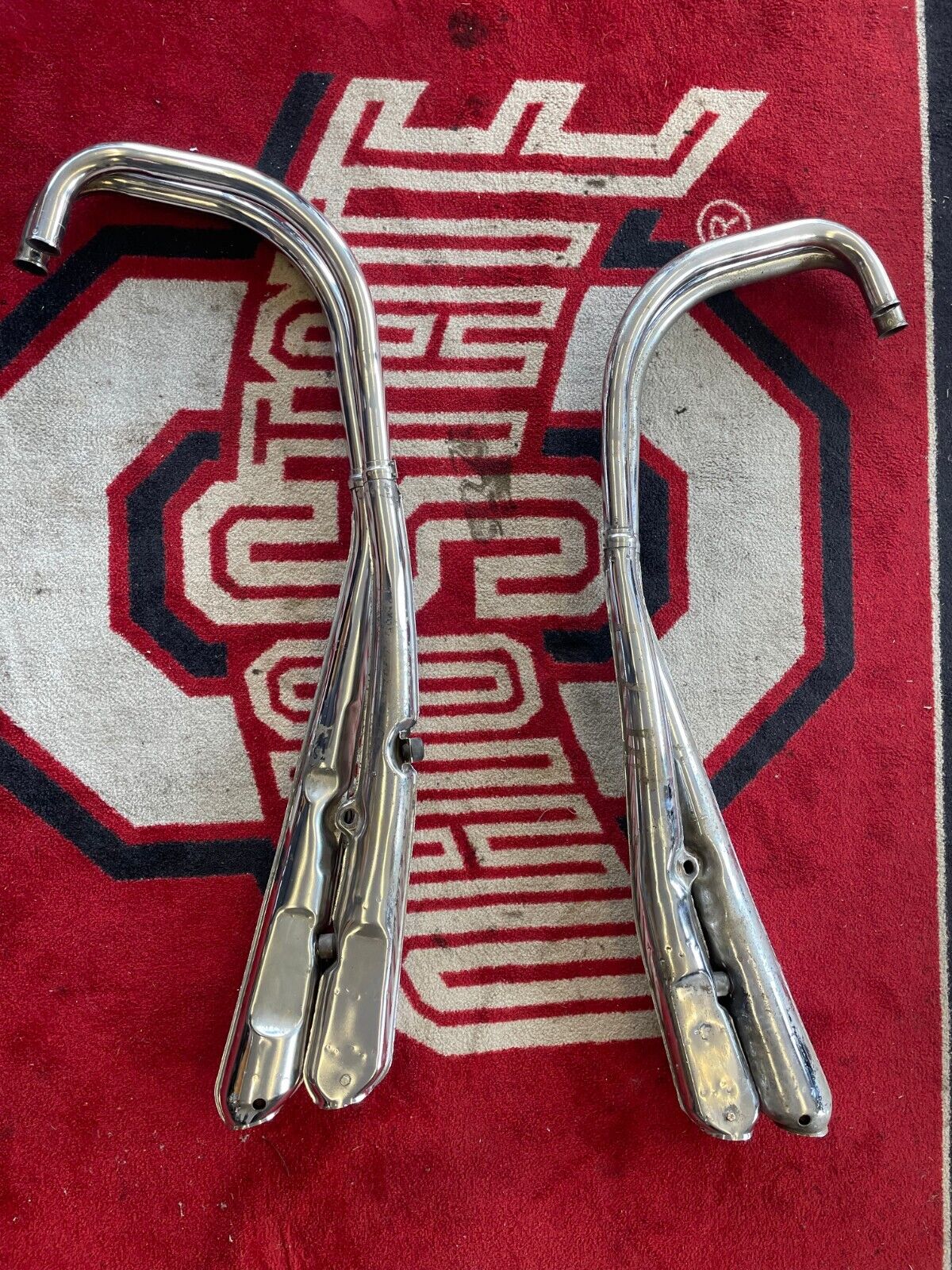 1973-76 Kawasaki Z1900 Z1 Stock Exhaust Mufflers OEM 18001 1973-76 Kawasaki Z1900 Z1 Stock Exhaust Mufflers OEM 18001