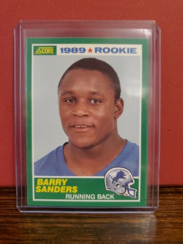 1989 Score NFL Football Card #257 Barry Sanders Rookie Card RC GEM MINT. rookie card picture