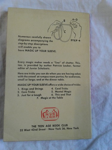 1954 Scholastic Teen Age Book Club Magic Up Your Sleeve Tricks