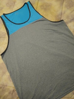 BCG 2X Turquoise Gray Athleticwear Tank Top Sleeveless Comfy