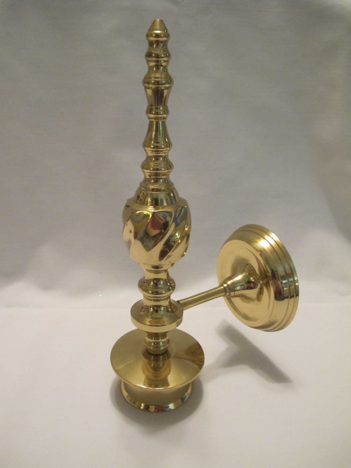 ONE SOLID BRASS  WALL SCONCE FOR TAPER  CANDLE