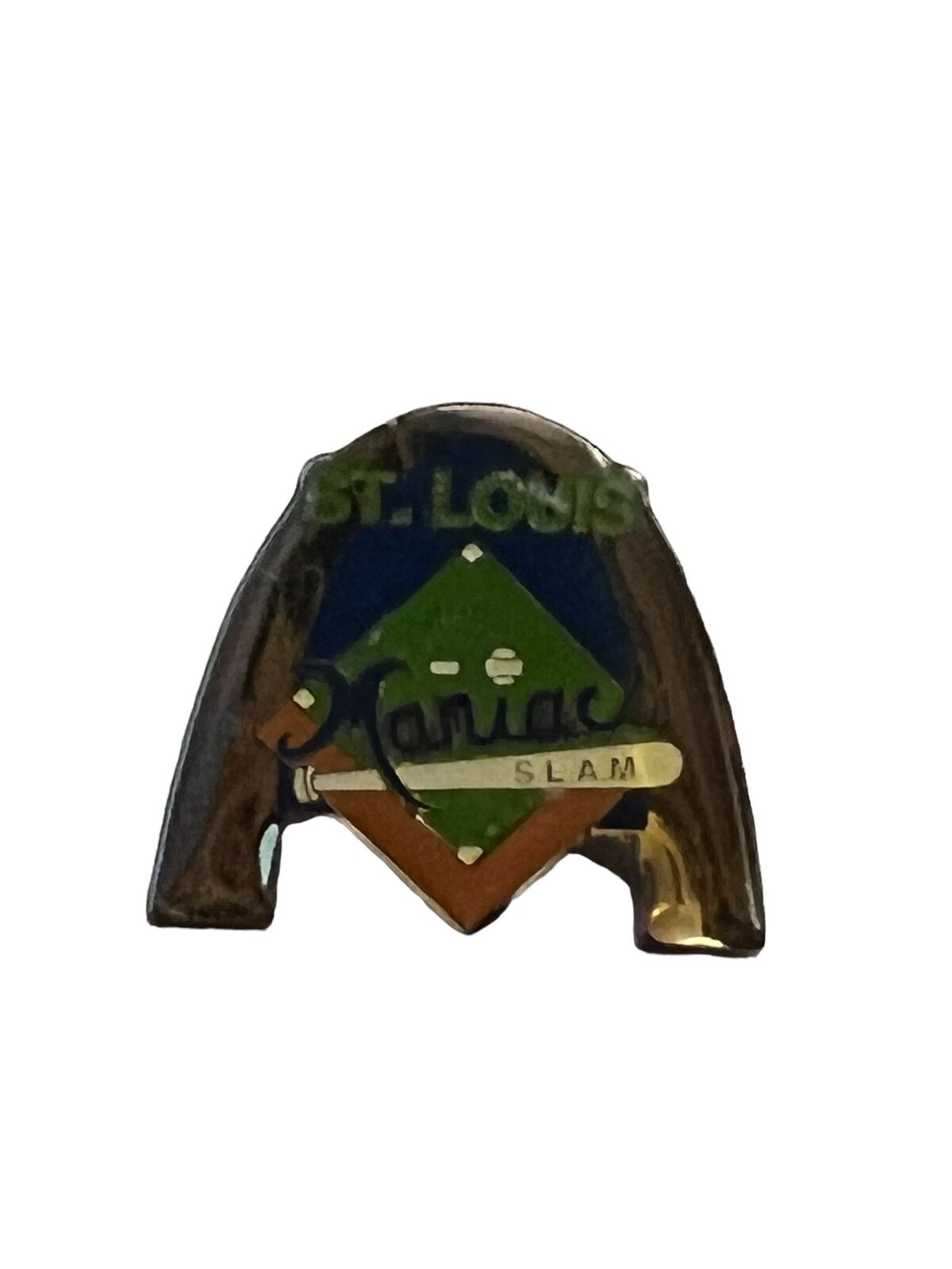 Vintage St Louis Maniacs Slam Softball Baseball pin lapel hat ...