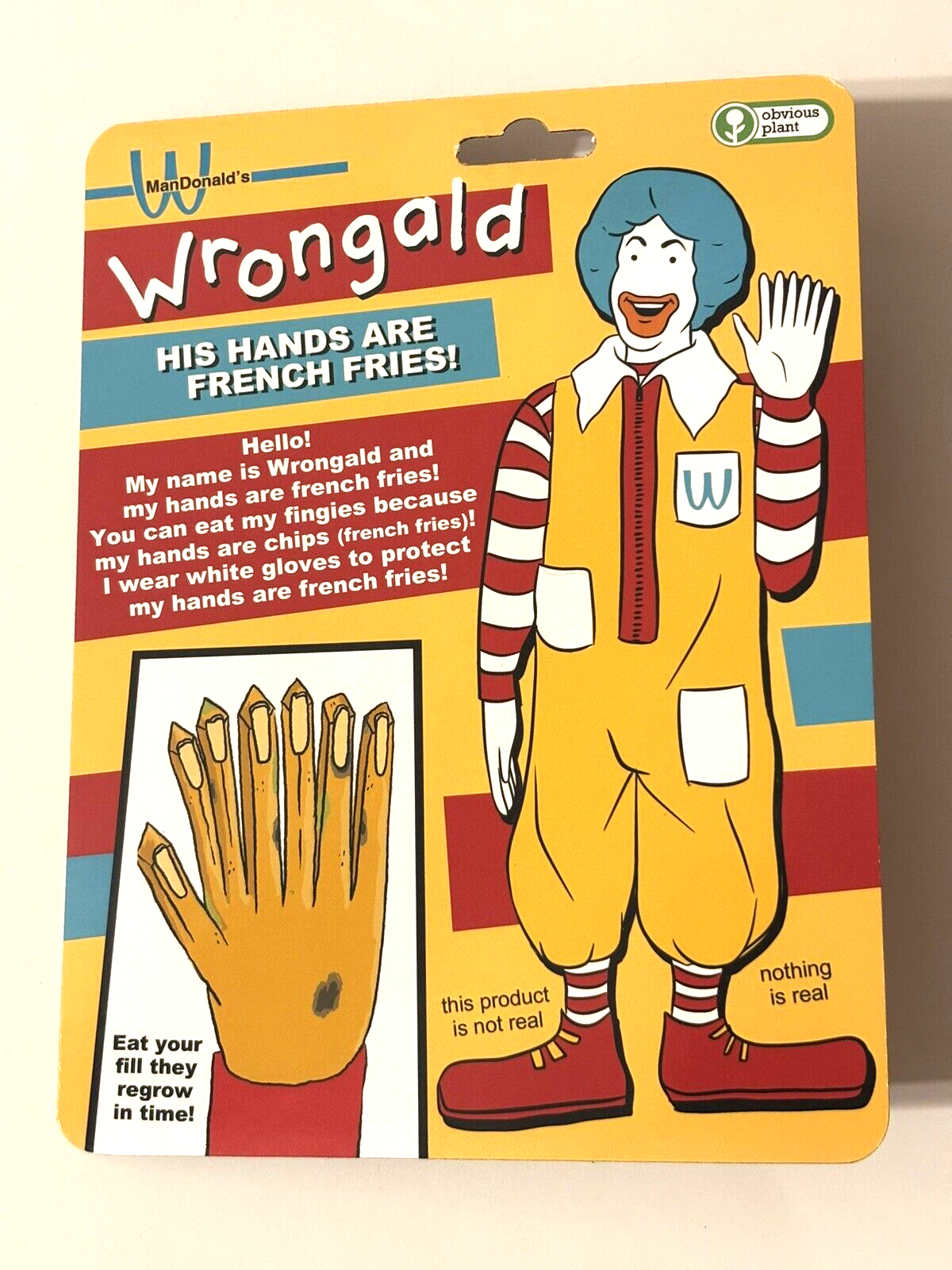 Obvious Plant - McDonalds Ronald Wrongald ManDonald - Rare Collectible