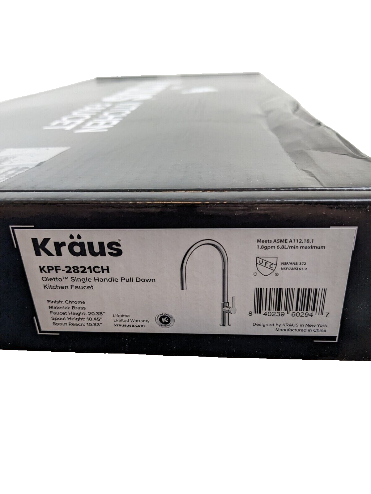 Kraus KPF-2821CH Oletto 1.8 GPM High Arc Single Handle Pull Down - Chrome