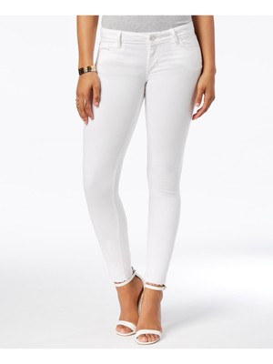 

Женские белые джинсы скинни до щиколотки на молнии с карманами GUESS, талия 30, Белый, WB8AB2R2IR1