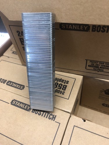 8 Boxes of Carton closing Stanley Bostitch B58C staples, C58, 19,200 Staples
