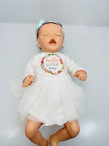 Hoomai Doll Life Like Baby Doll 17in Caucasian with Black Hair