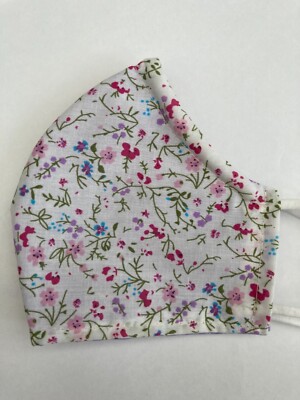 Handmade cotton face mask reusable washable inc Christmas nose wire virus uk