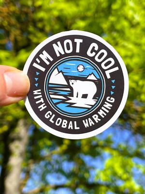 earth day sticker nature global warming climate change protect the planet 