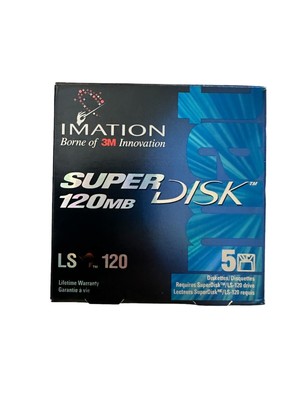 Imation Super Disk 120MB FOUR Diskettes In Cases New Never Used