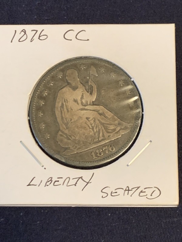 1876 Carson City Liberty Seated Half Dollar Cc