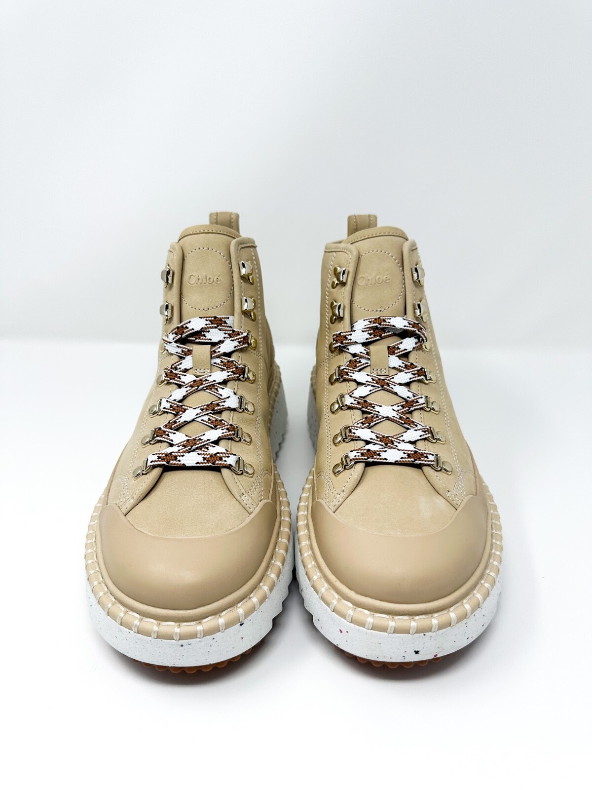 Pre-owned Chloé Chloe Women's Lilli Ankle Booties Sand 10 Us / 40 Eu $925 In Beige